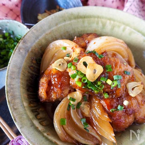 鶏もも肉と玉ねぎの煮物