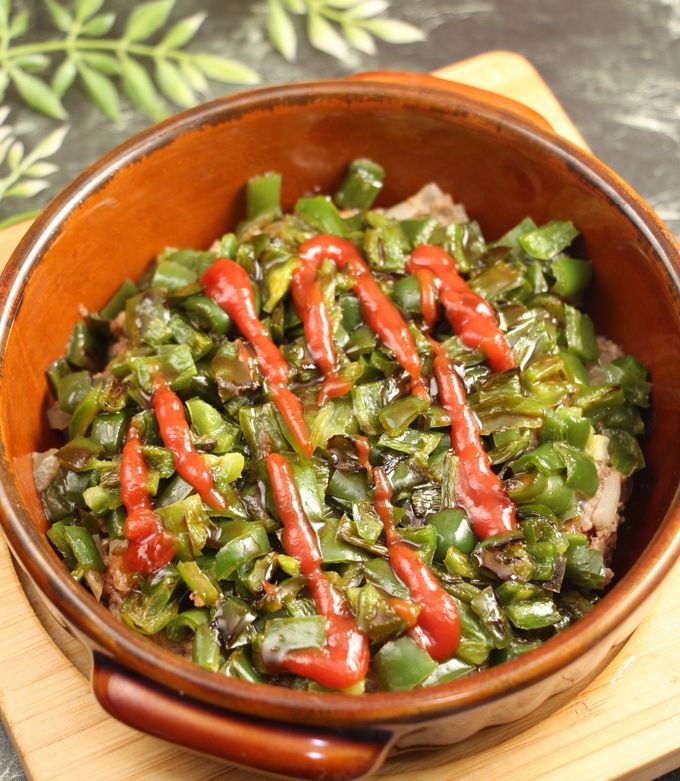 レンジで６分！ 超ジューシーピーマンの肉詰め時短 簡単