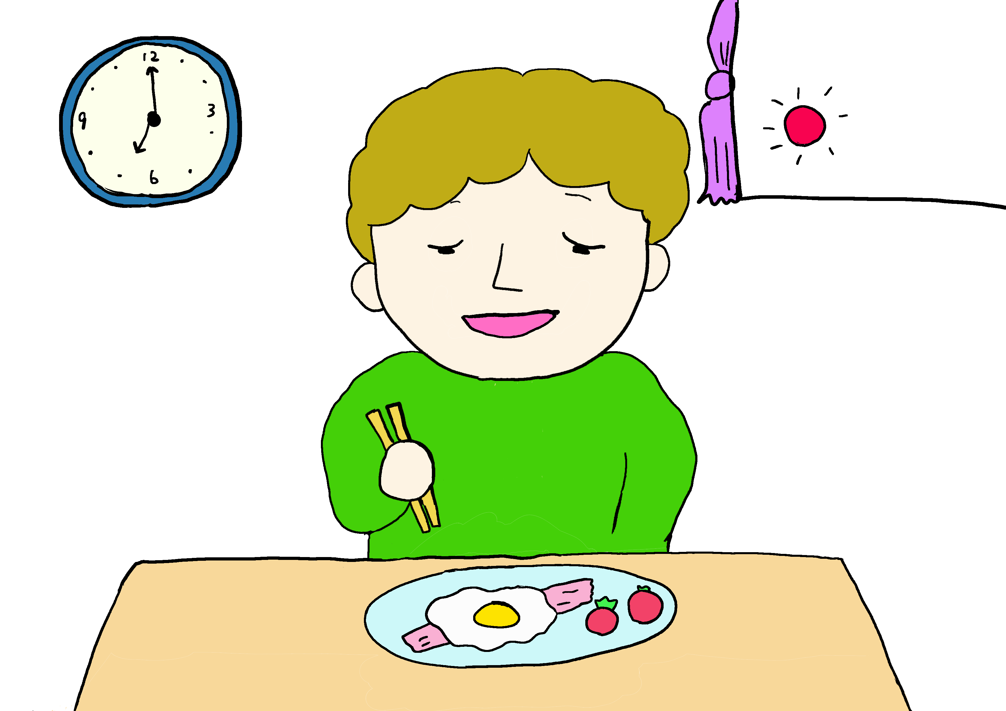 ホテルの朝食セットの無料イラスト透過PNG・商用利用OKイラストセンタ