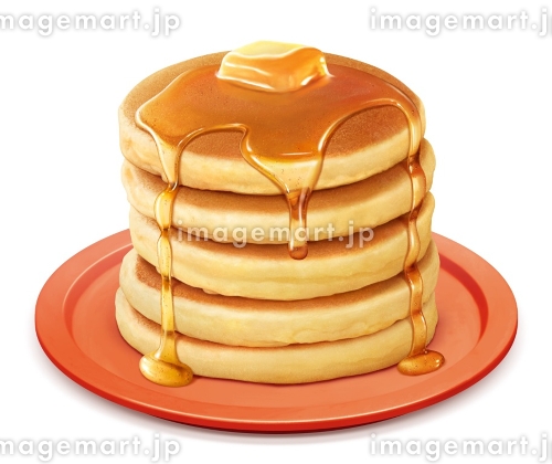 うさぎとふわふわパンケーキ 」aoのイラスト