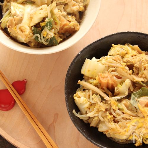 レンジで簡単！すき焼きを卵でとじました