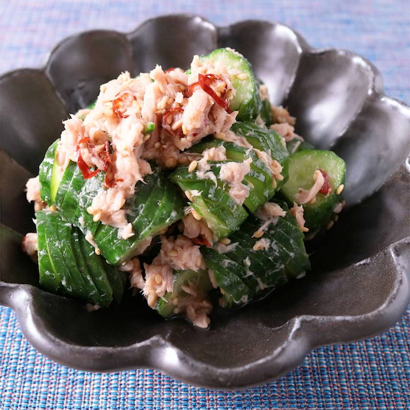 簡単混ぜるだけ！ ツナときゅうりの胡麻和え