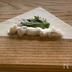 海老とはんぺんの三角揚げ