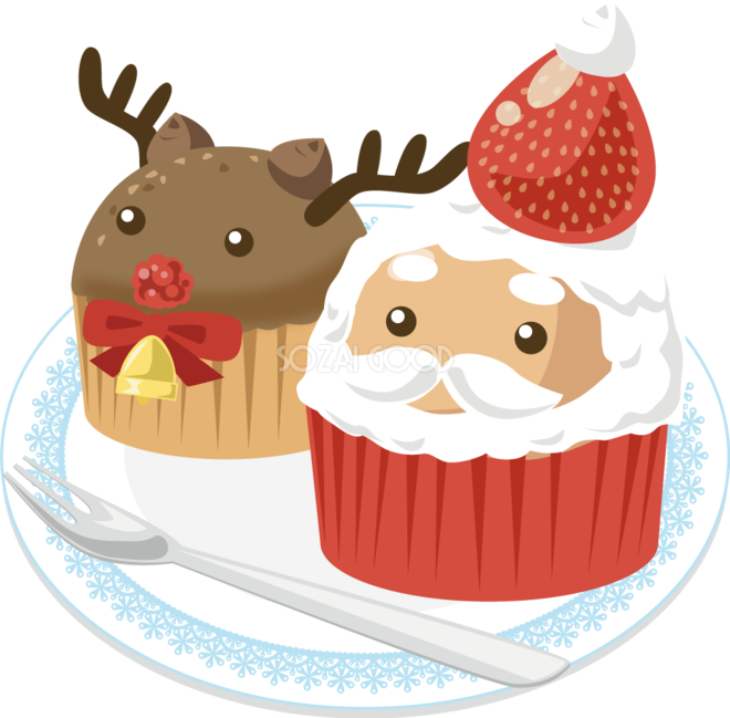 いちごソースがトッピングのストロベリー生クリームのカップケーキのイラストセットのイラスト素材77922883- PIXTA