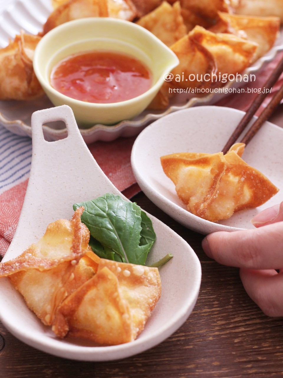 しらいさん家の レタスのエビわんたんスープ