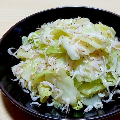 ササッとあと一品！＊キャベツとしらすのぽん酢ガーリック炒め＊