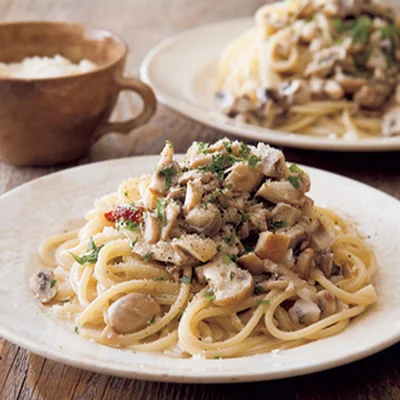 きのこたっぷり♪ しいたけとしめじのクリームリゾット