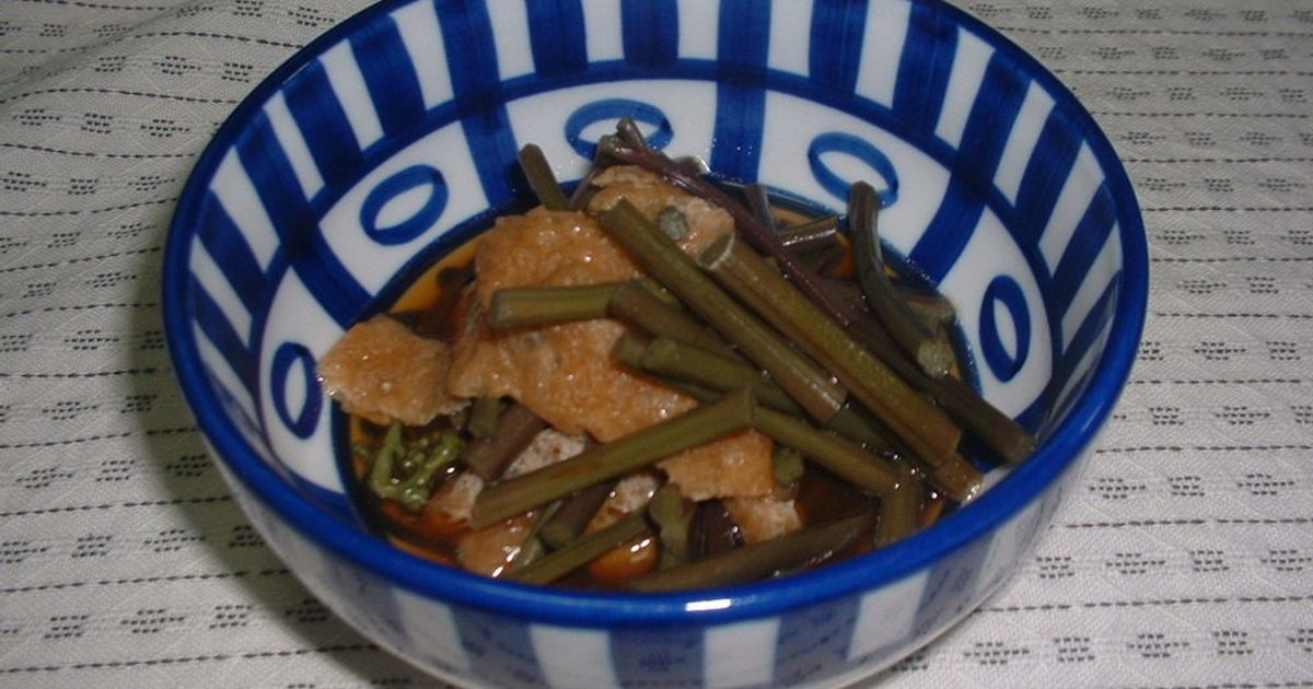 わらびと油あげの煮物