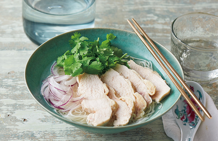 そうめんが中華麺に変身 そうめんで葱チャーシュー麺