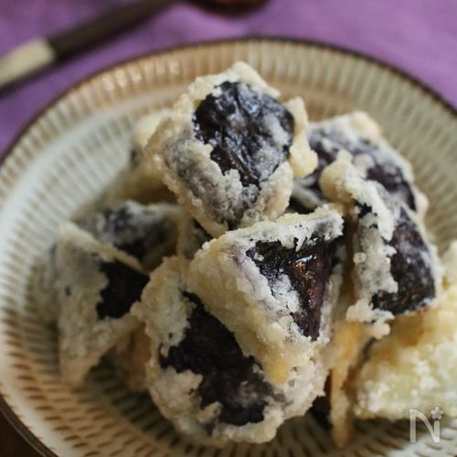 白だしだけで美味しい♡ナスの唐揚げ