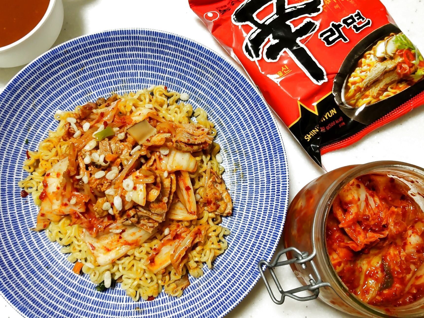 辛ラーメンの油そば風アレンジ方法