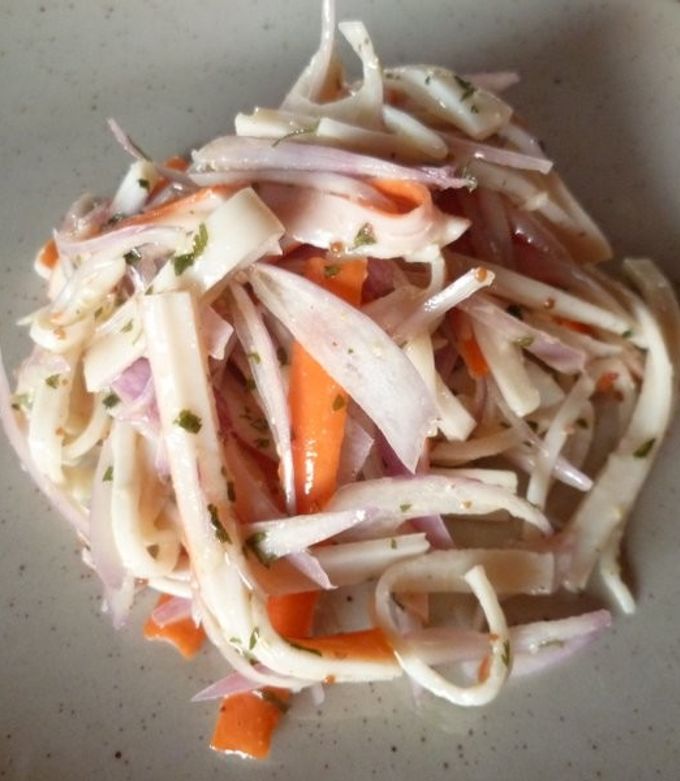 大根とカニカマの味噌マヨネーズ和え居酒屋『まゆみんち』