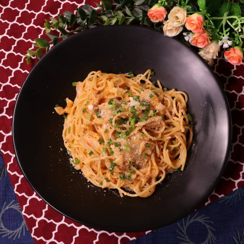 長芋とろろの和風カルボナーラ : エンジニア、ときどきフードコーディネータ