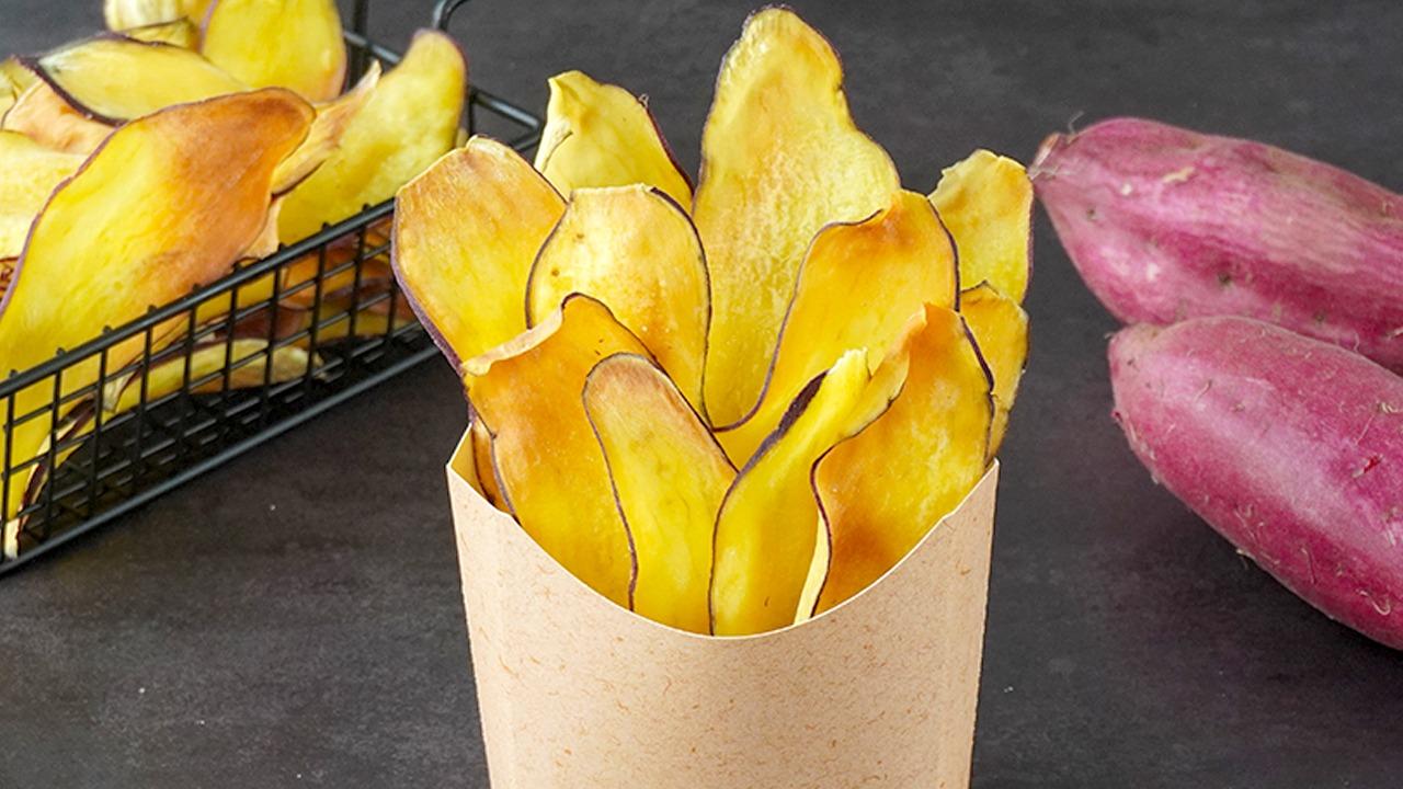 手軽にできる♪ レンジで作るさつまいもチップス