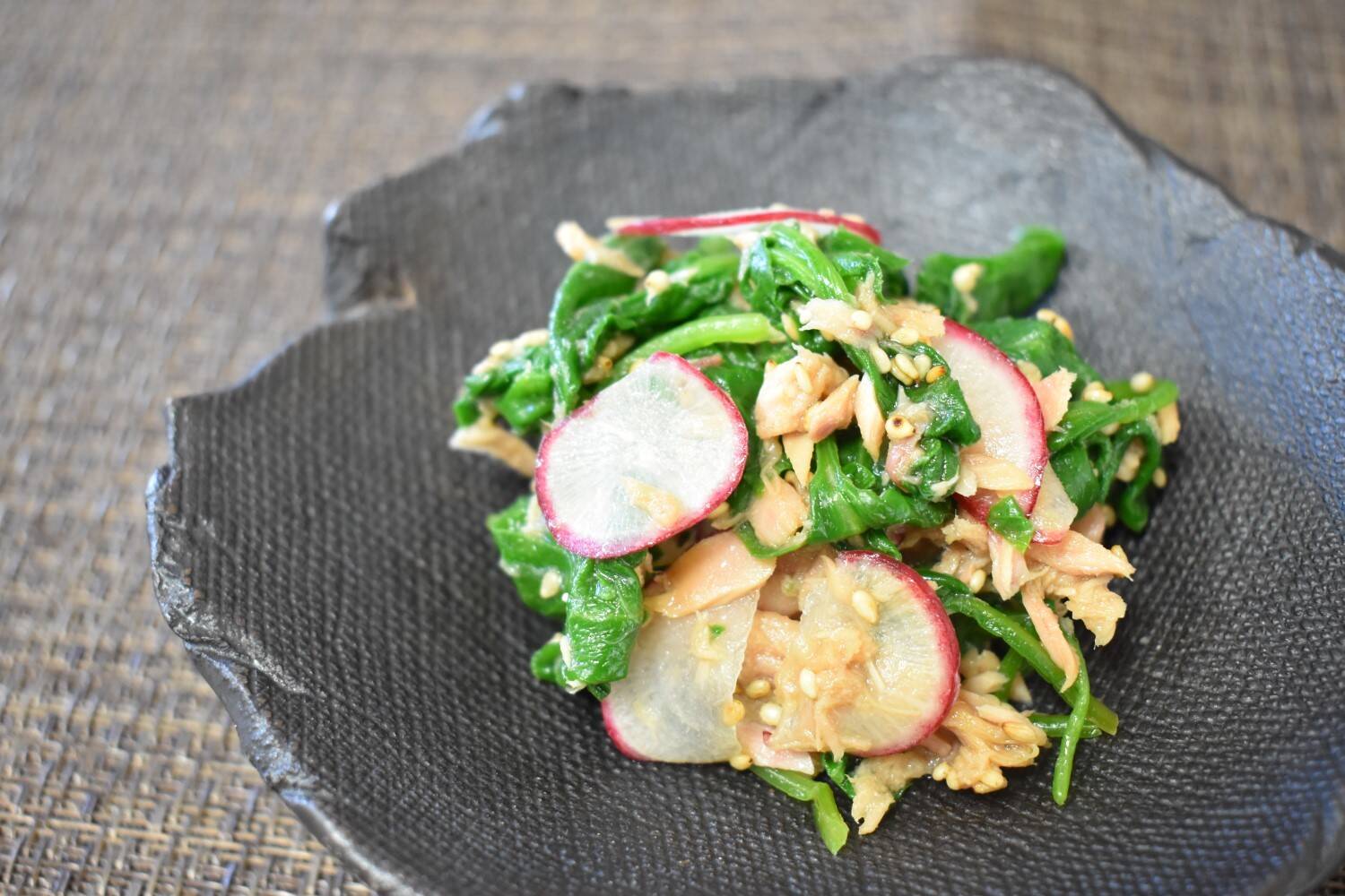 牛しゃぶキャベツのラディッシュおろしサラダマルボシ酢