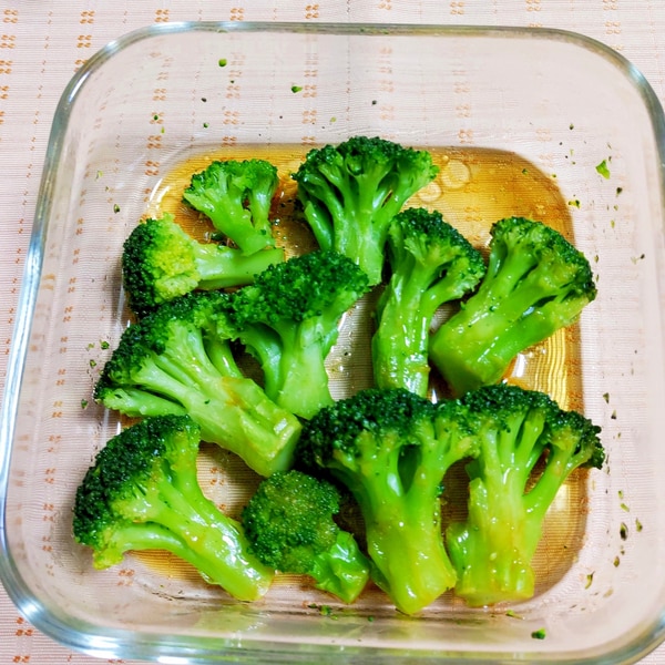 ブロッコリーのレンジびたし