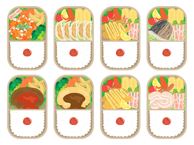 具材たっぷりのかわいいお弁当イラストイラスト画像とPNGフリー素材透過の無料ダウンロード - Pngtree