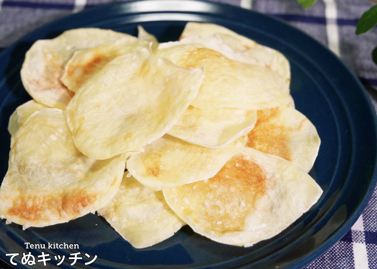レンジで簡単サクサク！『揚げないノンオイルポテトチップス』Non-fried Non-oil Potato chips