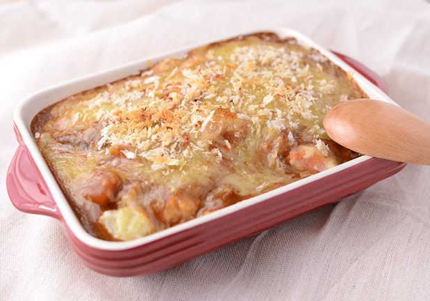 ポテトサラダが大活躍！ポテサラブロッコリーグラタン