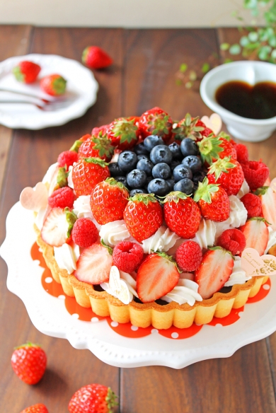 いちごの美味しい季節に生チョコ苺タルト