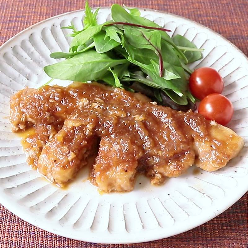 幸せの味 醤油ガーリックソースのトンテキ