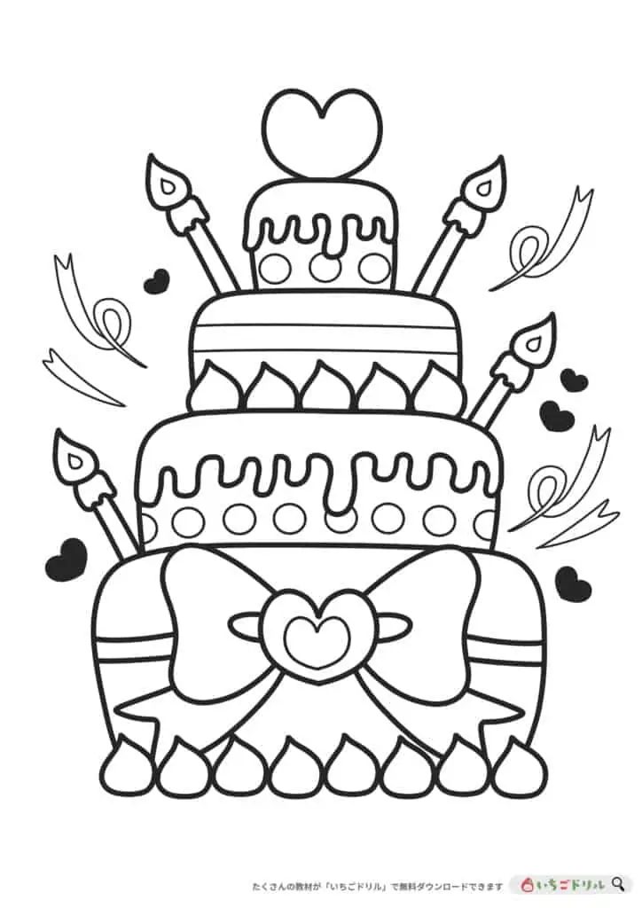 カテゴリ「スイーツ カフェ」の塗り絵 - ぬりえやさんドットコム