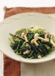 ほうれん草と干し椎茸のおひたし