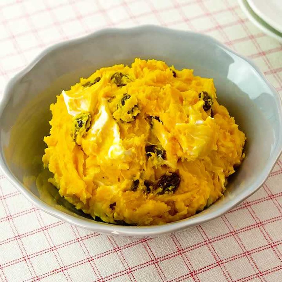 クリームチーズとレーズンのかぼちゃサラダきちんとレシピフードソムリエ