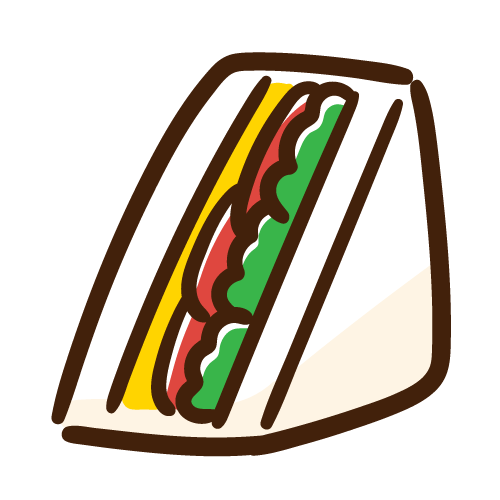 サンドイッチのイラスト商用OKの無料イラスト素材サイト ツカッテ