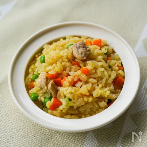 失敗なし！炊飯器で炊くだけでOK！しっかり味のカレーピラフぎんもく食堂のごはん日記