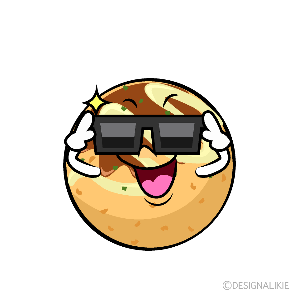 たこ焼きの屋台の無料 フリー イラストかわいい手描きの無料素材「てがきっず」保育園・小学校・介護施設にぴったりのフリー素材イラスト