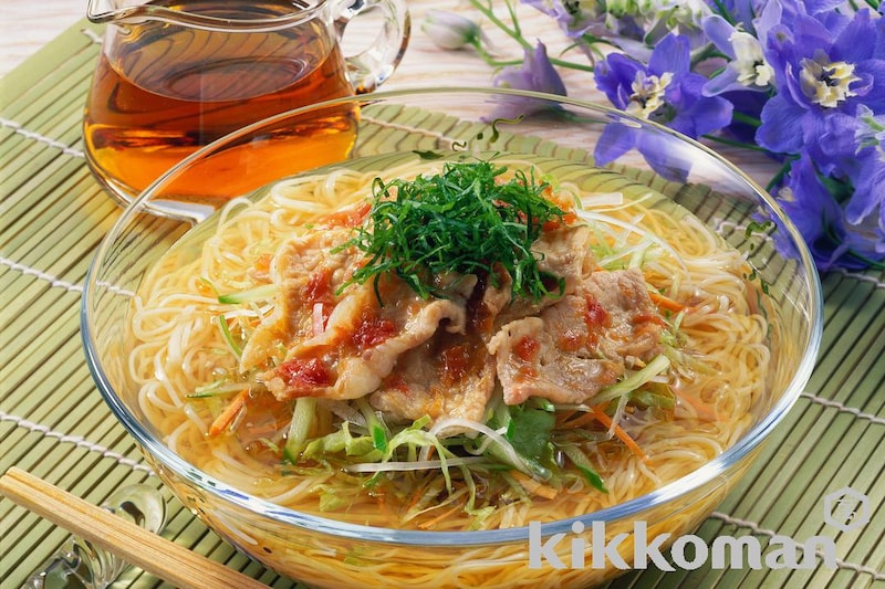 「追いがつおつゆ」の温ったか梅そうめん