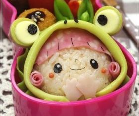 簡単で可愛い「ぽっぺちゃん」キャラ弁当♪幼稚園小学女の子向け沖縄の午後、心をひらく