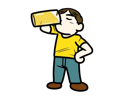 野菜ジュースを飲む子どもたちのイラスト素材・ベクター Image 63386950