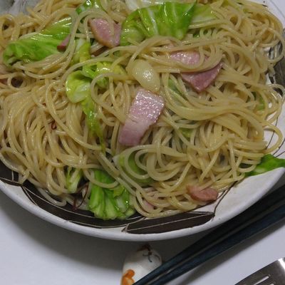 丸大食品レシピベーコンとアンチョビのパスタ