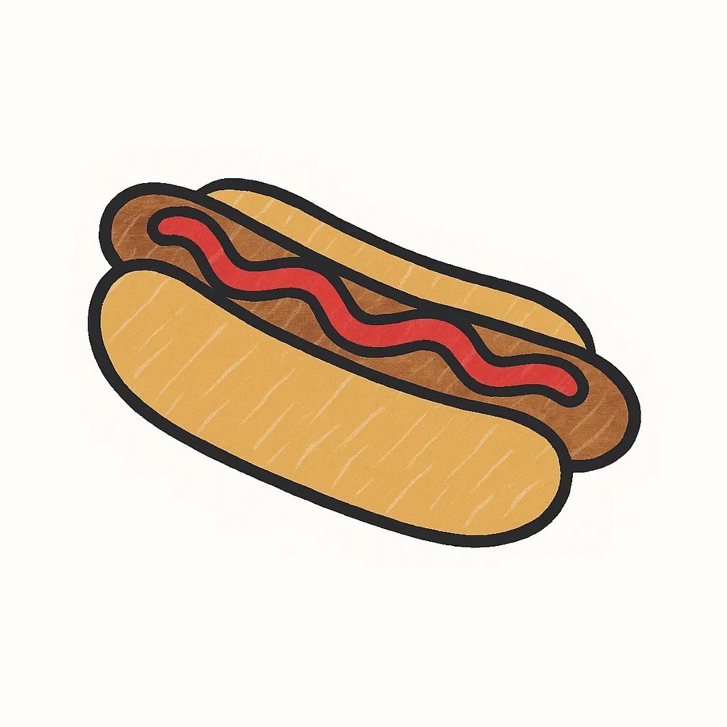 焼きそばパンのイラストフリー、無料で使えるイラストカット.com