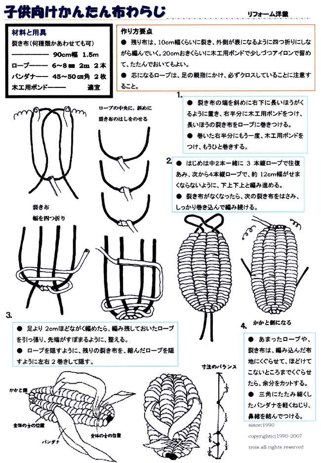 布とハンガーさえあればできる！布ぞうりの作り方 - 生地 - クチュリエブログ