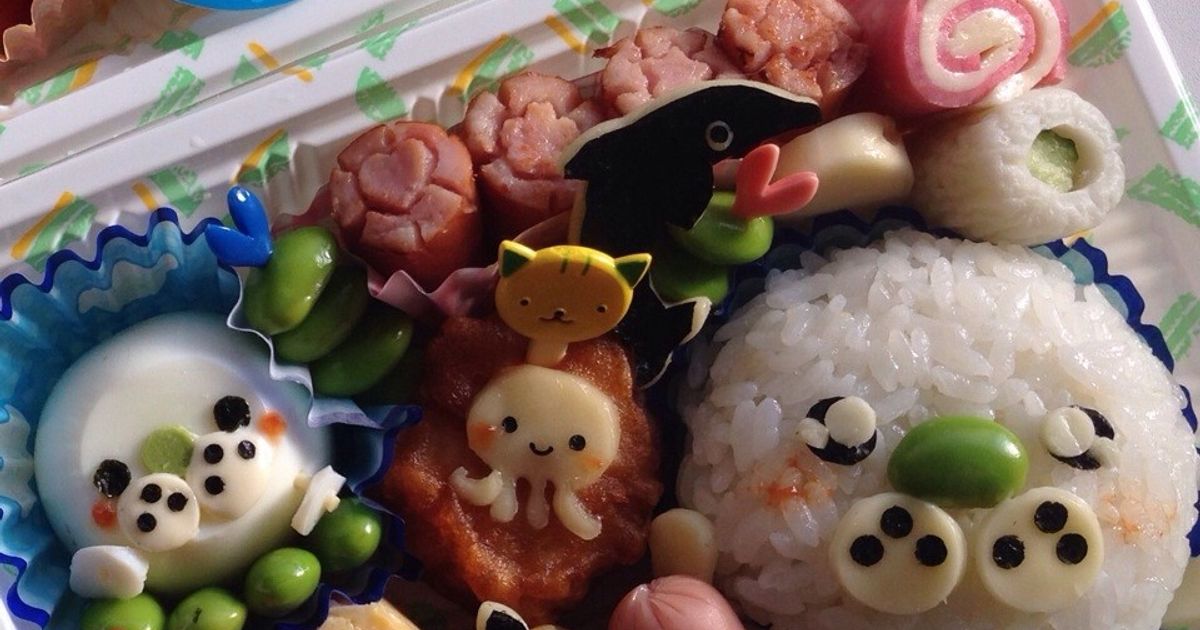 水族館弁当」のアイデア 11 件弁当, 料理 レシピ, キュートな料理