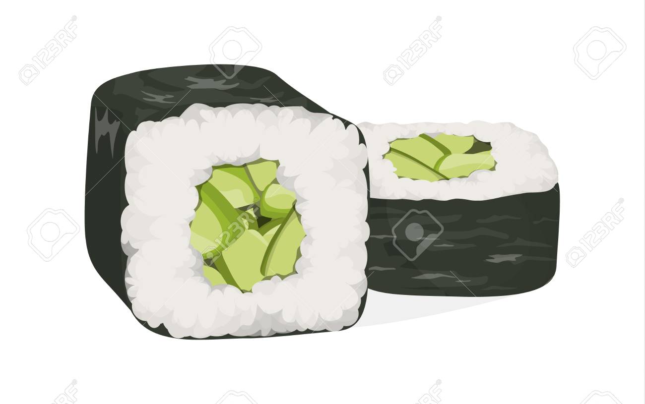 かっぱ巻きの無料ベクターイラスト素材 - PICaboo!ピカブー！無料ベクターイラスト素材