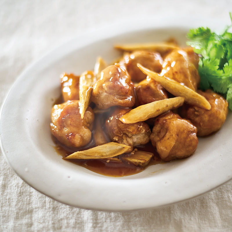 ごぼうの甘酢炒め : みどりのいえ