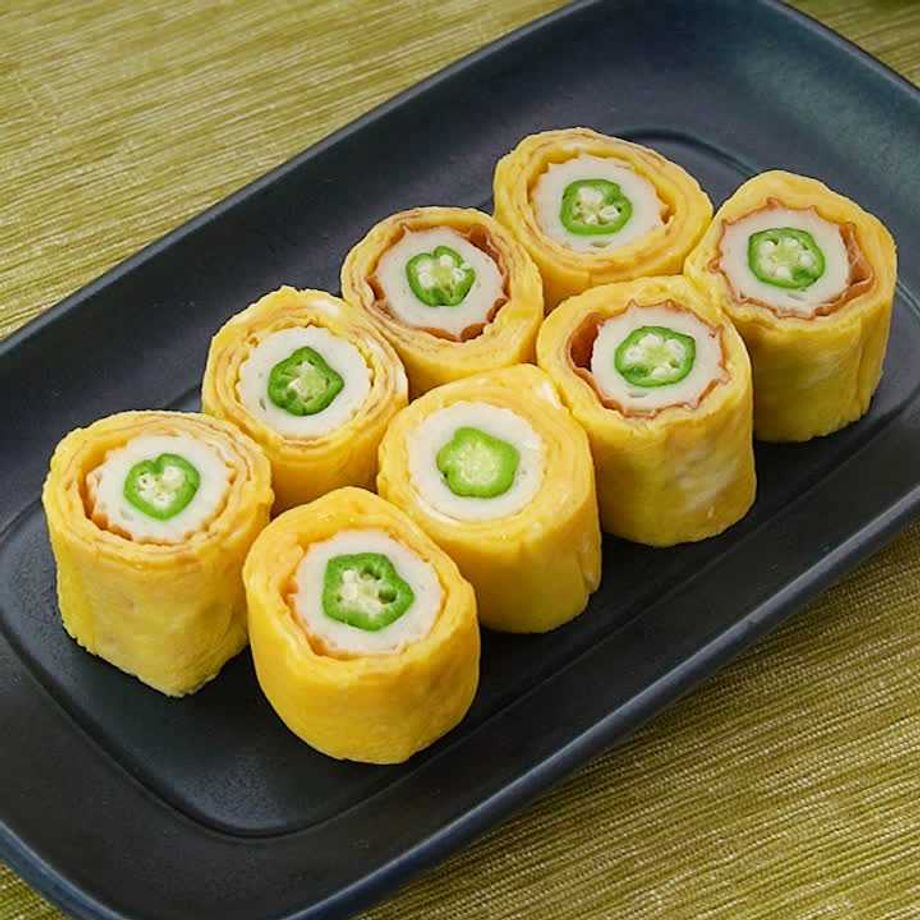 オクラが星のように見える卵焼きが思った以上に可愛かった「オクラもこんなポップに」「お弁当にピッタリ☆」 - Togetter