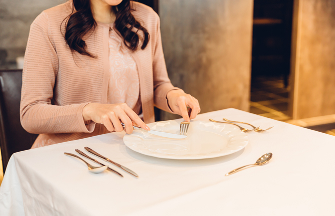テーブルマナー：ナイフとフォークの使い方