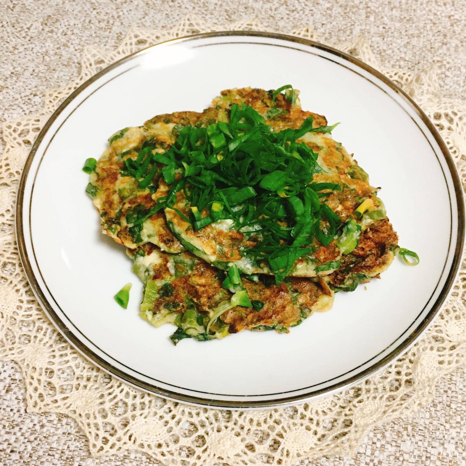 簡単豆腐チヂミ♪具は玉ねぎのみでもOK!卵なし小麦粉なし