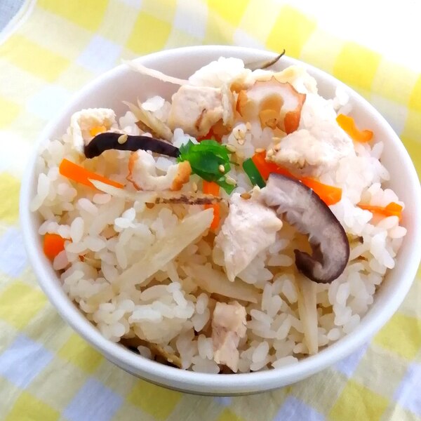 鶏肉と塩昆布 炊き込みごはん