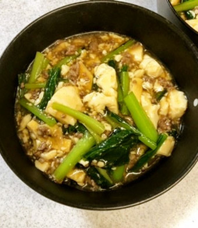 小松菜入り鶏そぼろ丼