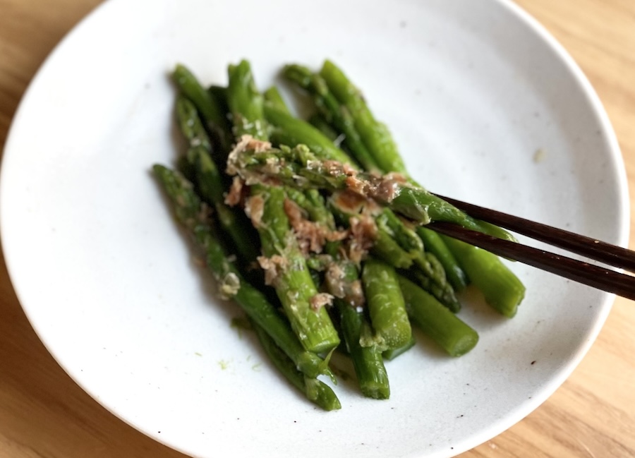 2分でできる。アスパラのおひたし - つくりおき食堂