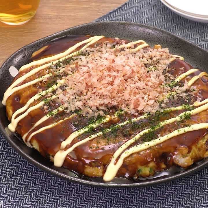 ひっくり返さない！ 広島風お好み焼き