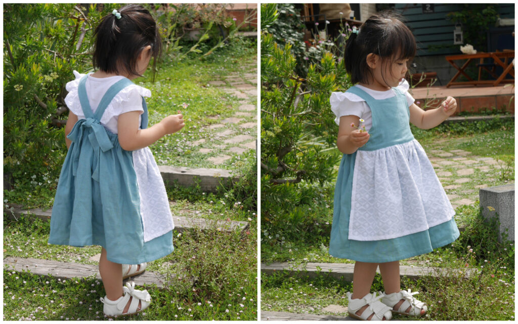 フリルがかわいい！こどもギャザーエプロン エプロンドレス の作り方nunocoto fabric