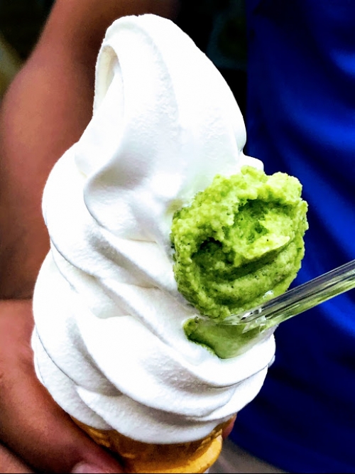 ご当地ソフト ツンとくる辛さはお好き？静岡県わさびソフトクリームまんまびより