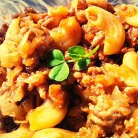 マカロニのケチャップ炒め